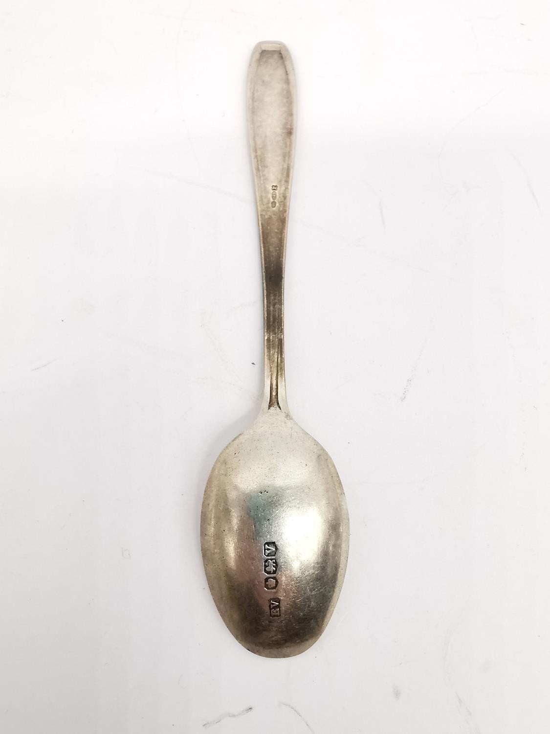 A collection of silver teaspoons, two pairs of sugar tongs, a pickle fork, a small sauce ladle and a - Image 12 of 16