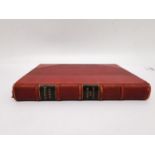 A book, 'British Birds' by Kirkman and Jourdain, 1943. Red leather binding to spine and corners,