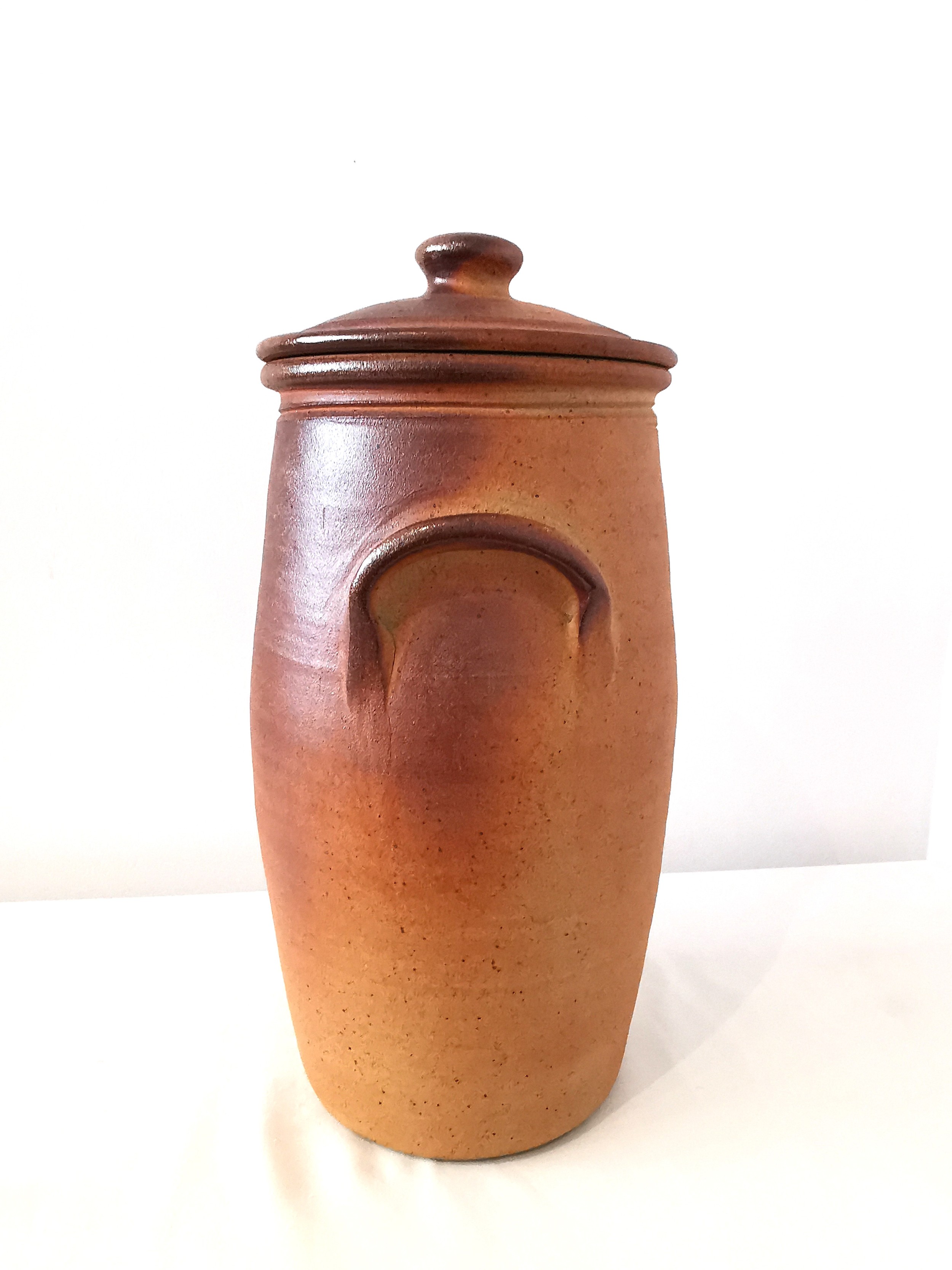 John Leach (1939-2021) for Muchelney Pottery, a large lidded twin handled glazed stoneware urn. - Image 3 of 5