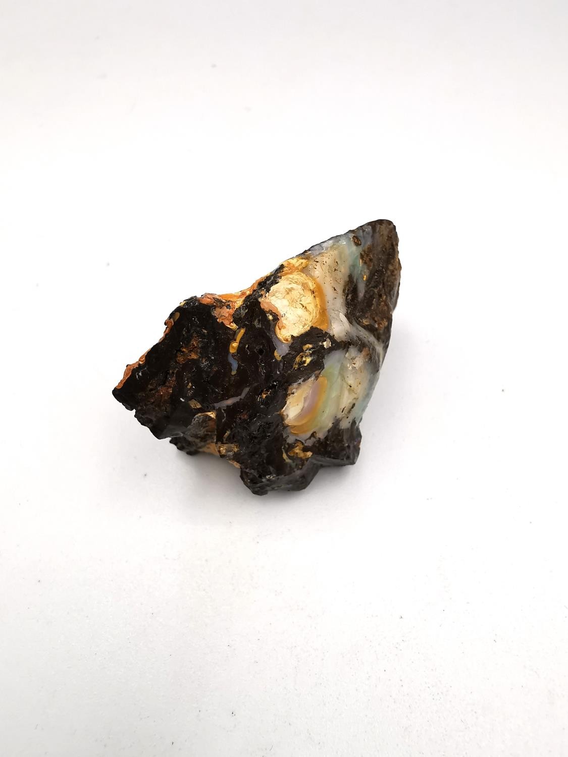 An Australian, Adelaide 1986, rough boulder opal specimen L.4.5 W.3.3 H.2cm. Weight 29.80g - Image 6 of 7