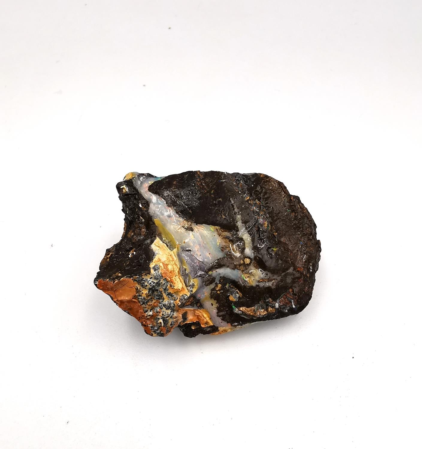 An Australian, Adelaide 1986, rough boulder opal specimen L.4.5 W.3.3 H.2cm. Weight 29.80g - Image 2 of 7