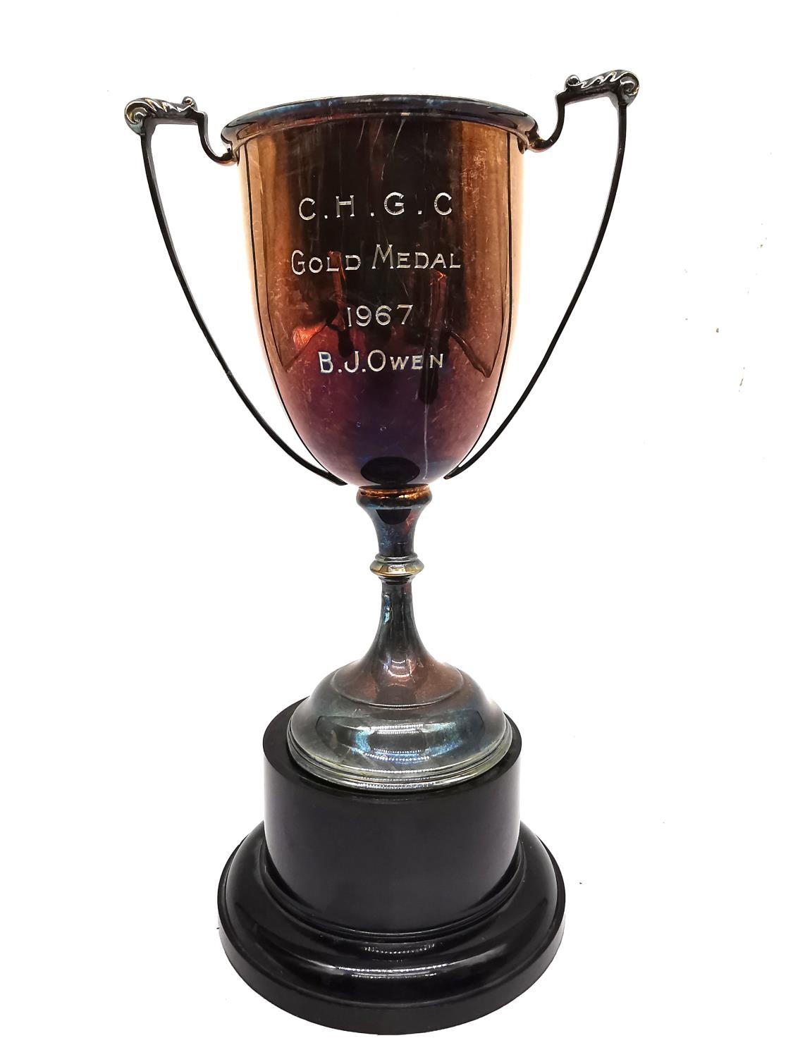 A collection of seven silver golfing competition trophies with inscriptions. Various makers. Tallest - Image 11 of 17