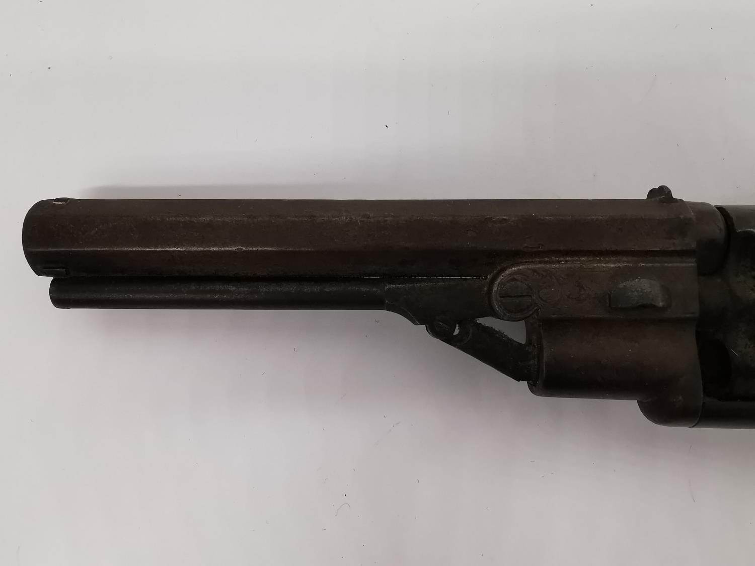 A J. Beattie Transitional Percussion Revolver, serial #2706, .44 cal (52 bore), 5 1/2" octagon - Image 3 of 14
