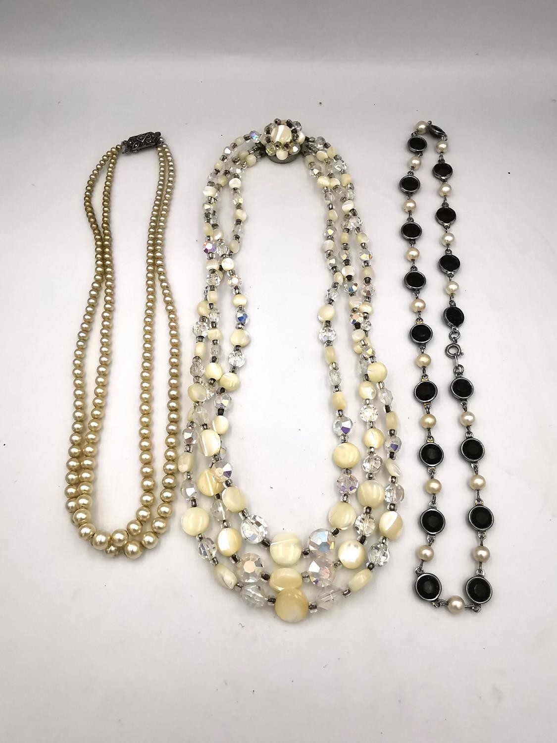 A large collection of miscellaneous costume jewellery, including a boxed Lotus pearl choker with - Image 4 of 9