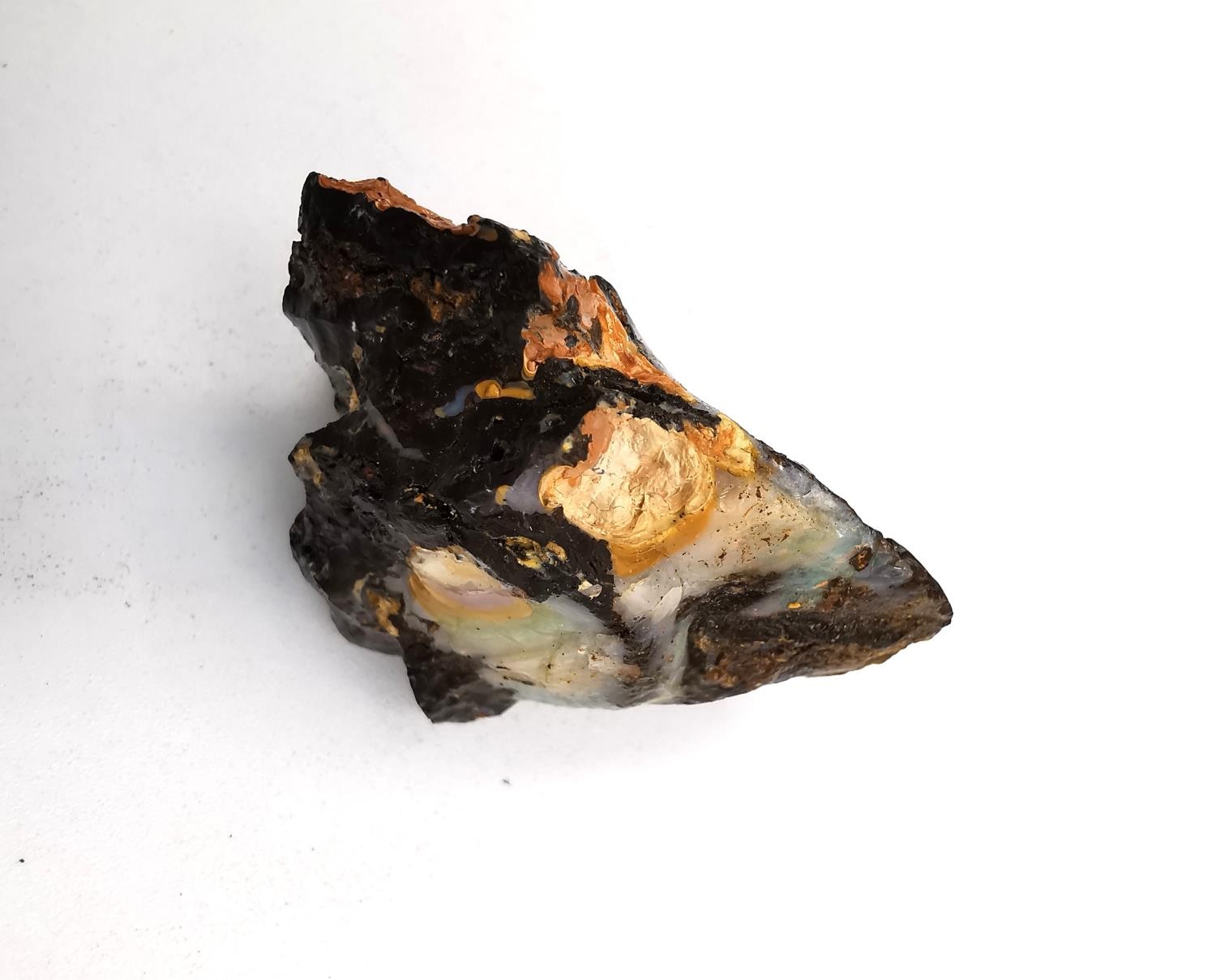 An Australian, Adelaide 1986, rough boulder opal specimen L.4.5 W.3.3 H.2cm. Weight 29.80g - Image 3 of 7