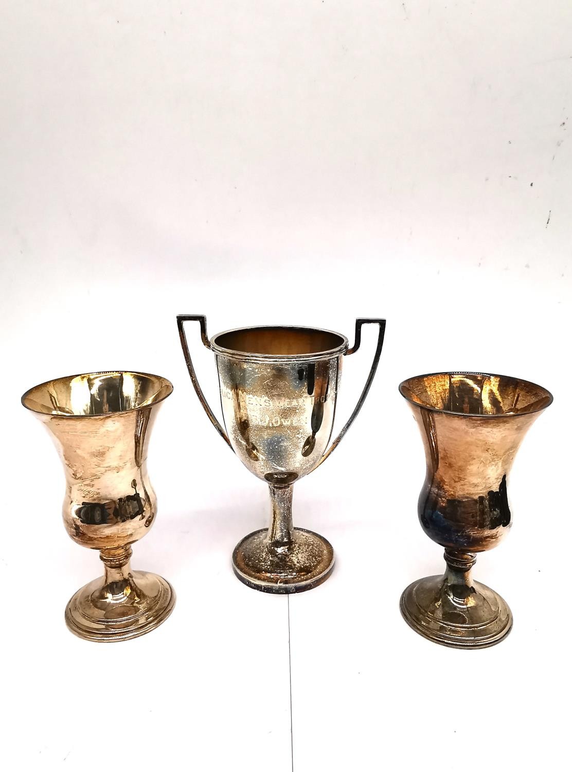 A collection of eleven silver and white metal golfing trophies with winners and competition - Image 19 of 21