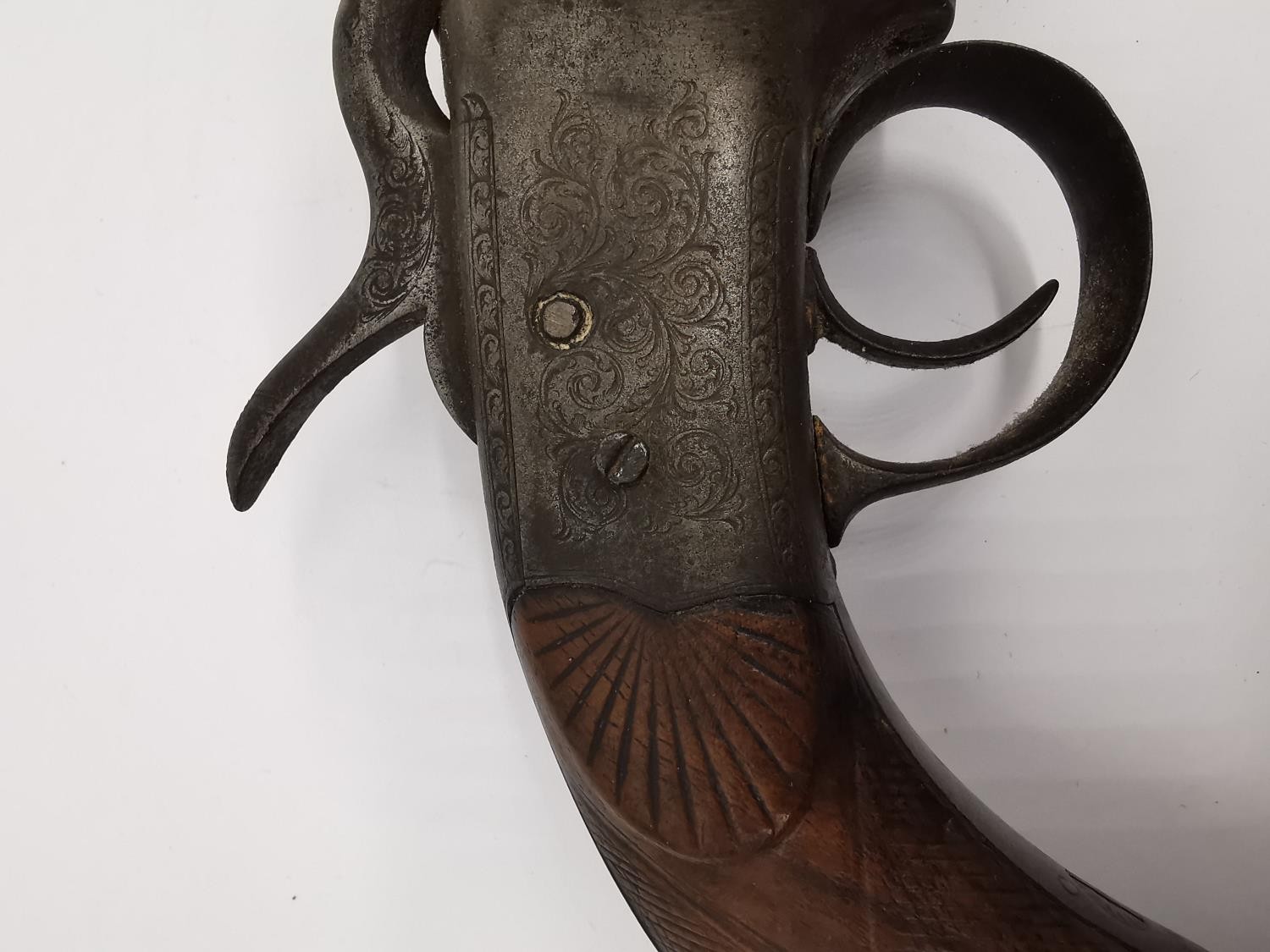 A J. Beattie Transitional Percussion Revolver, serial #2706, .44 cal (52 bore), 5 1/2" octagon - Image 8 of 14