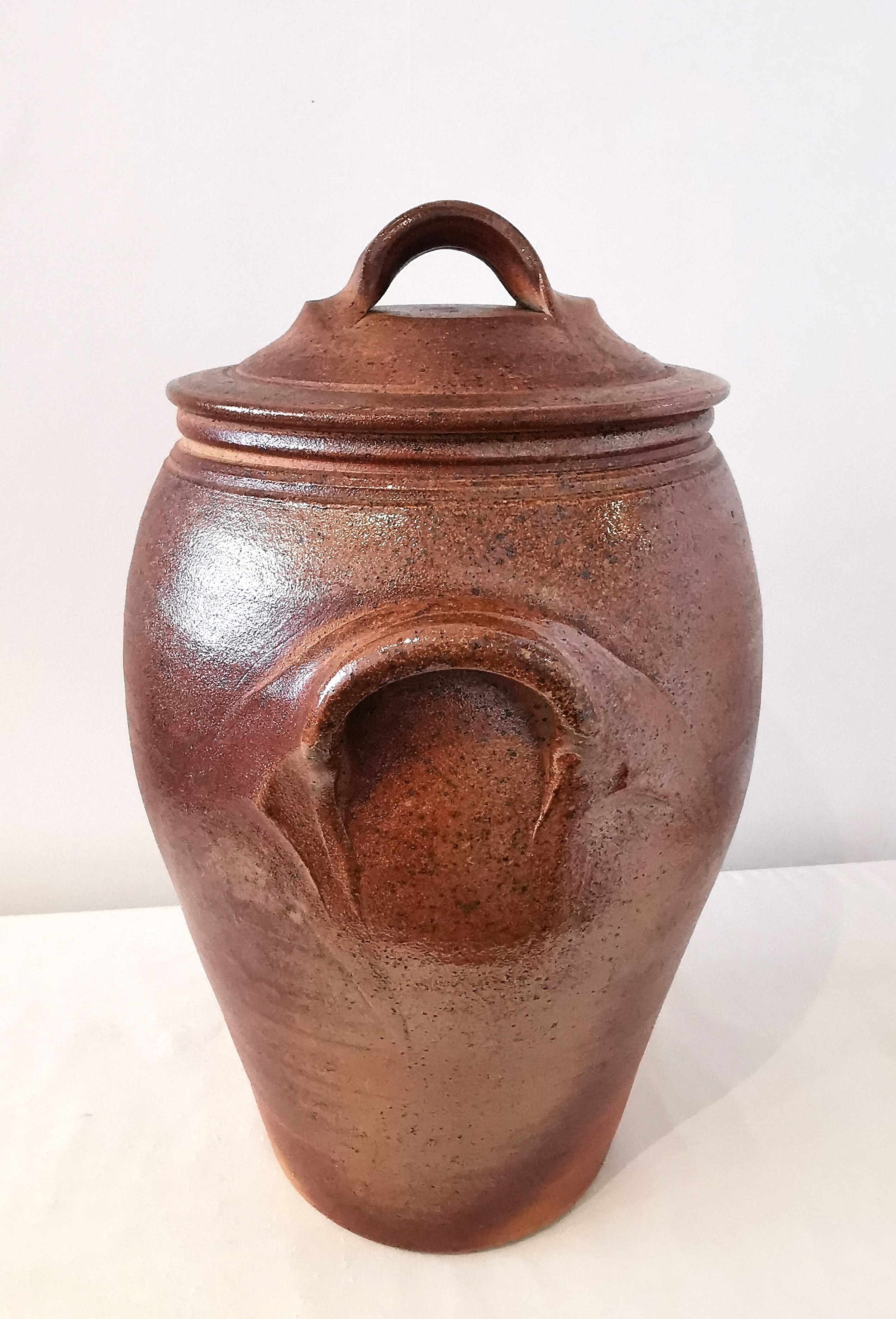 John Leach (1939-2021) for Muchelney Pottery, a large lidded twin handled glazed stoneware urn. - Image 5 of 7