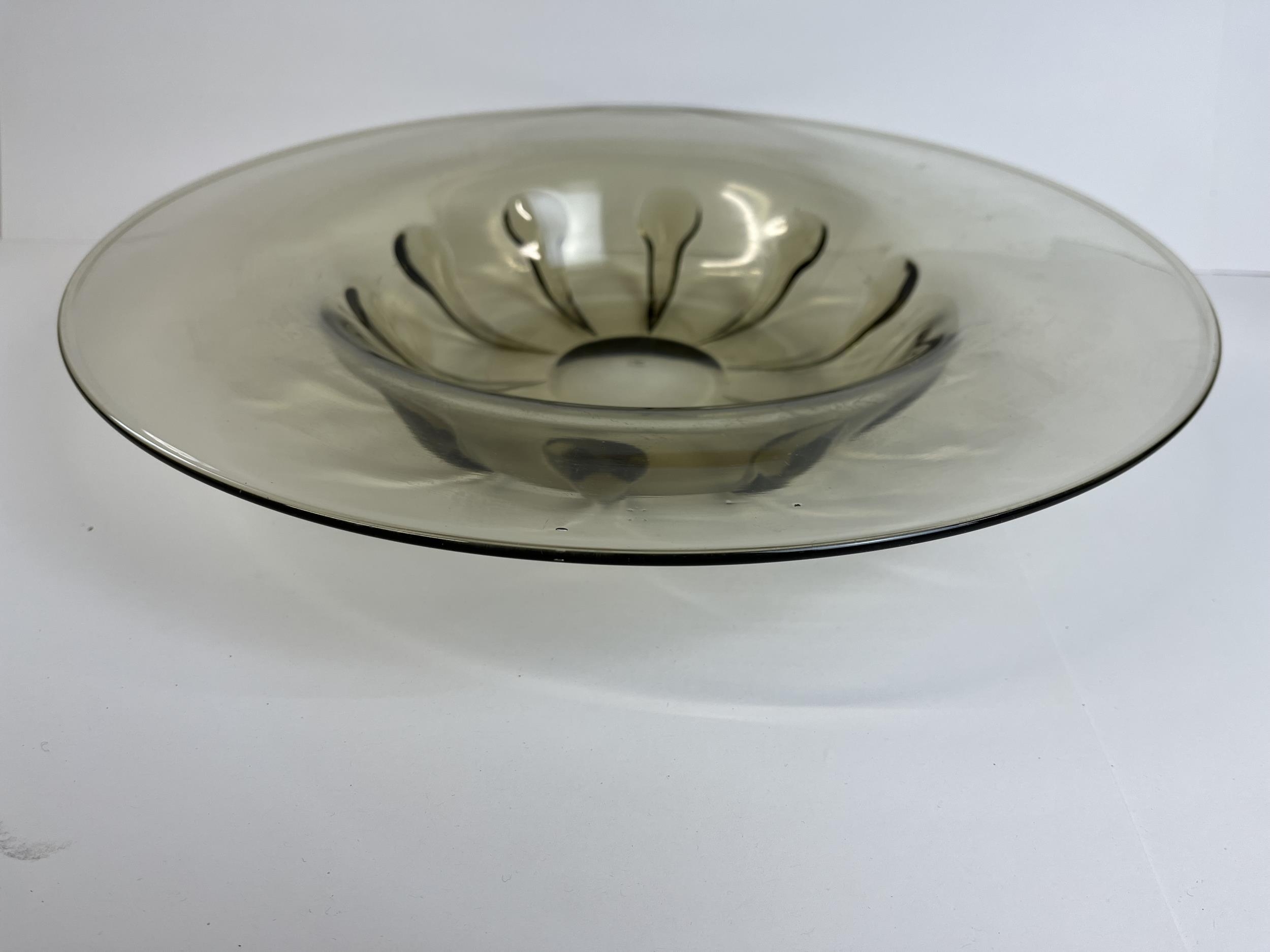 A glass bowl marked Verlys France to the base. Dia.38cm. - Image 4 of 6