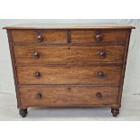 Chest of drawers, 19th century mahogany. H.103 W.121 D.60cm.