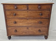 Chest of drawers, 19th century mahogany. H.103 W.121 D.60cm.