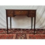 Writing table, 19th century oak. H.70 W.81 D.51cm.