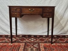 Writing table, 19th century oak. H.70 W.81 D.51cm.