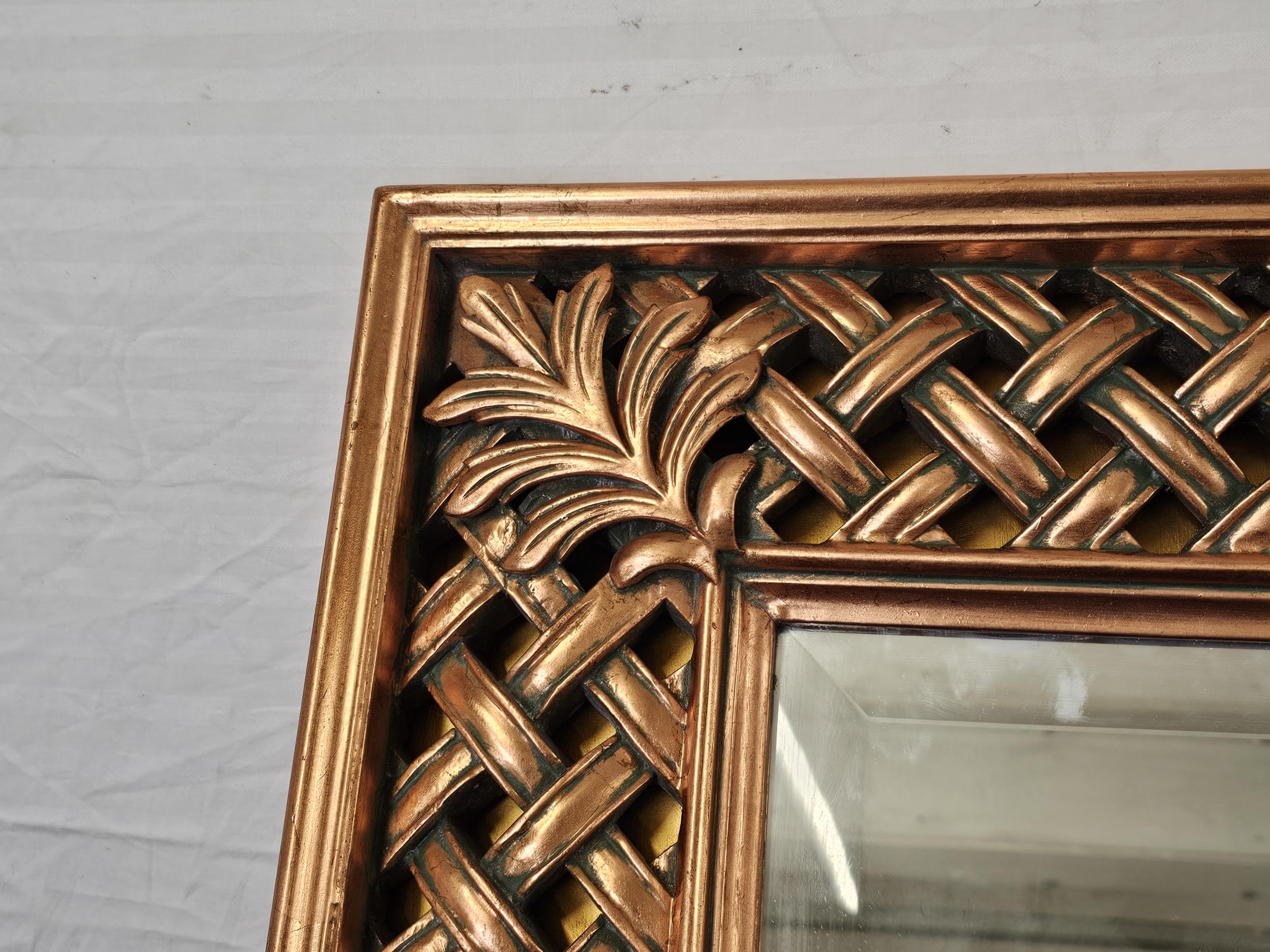 A contemporary carved and lacquered full height mirror. H.200 W.100cm. - Image 2 of 4