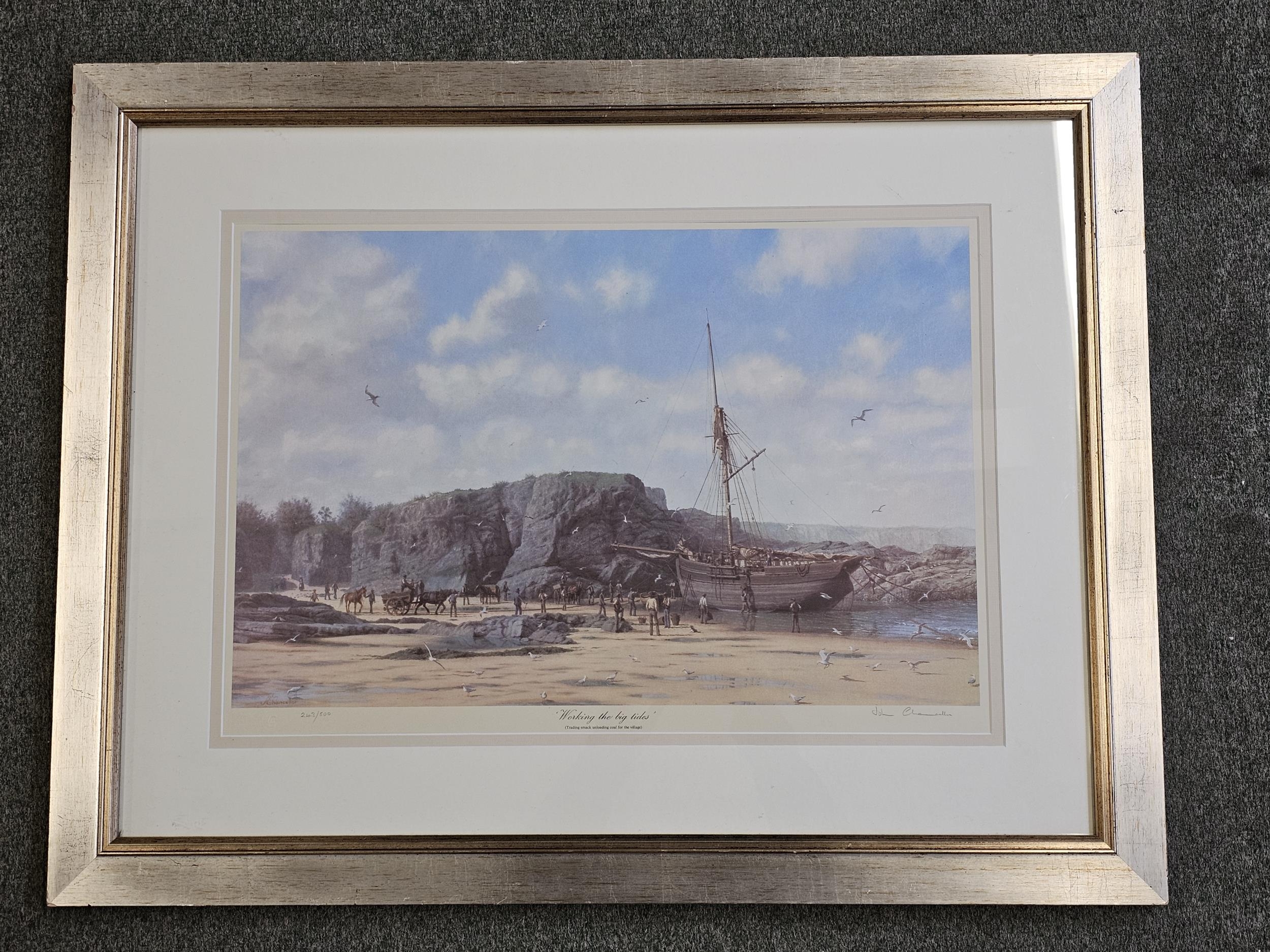 A framed and glazed limited edition print, signed. H.66 W.85cm. - Image 2 of 5