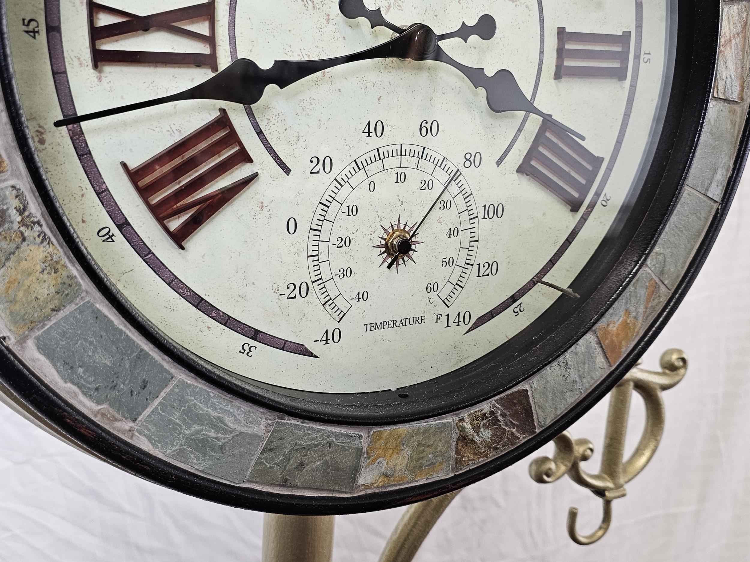 A Victorian style full height clock thermometer with modern battery powered movement. H.195cm. - Image 4 of 8