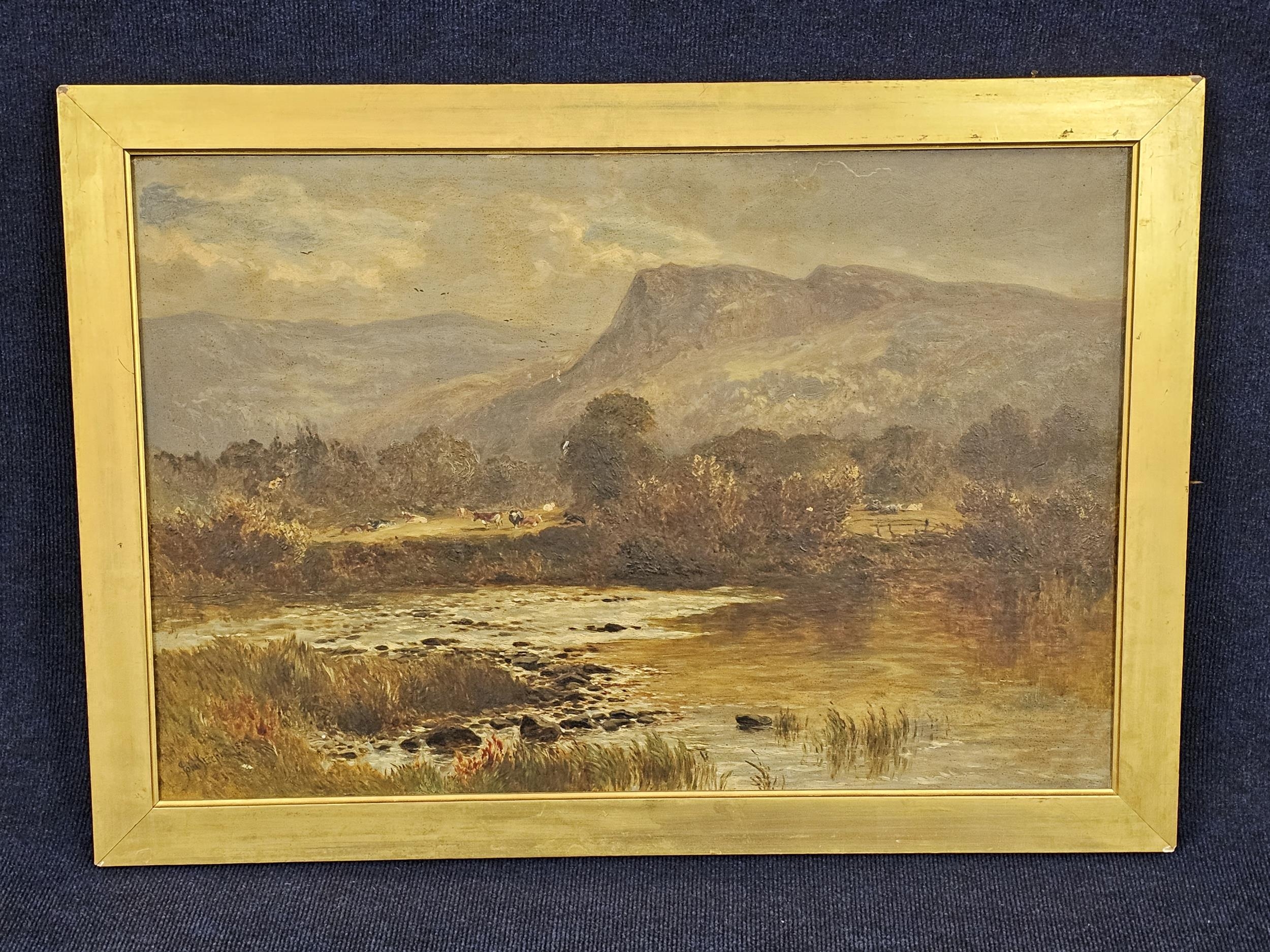 Oil on canvas, 19th century, a Welsh stream, signed, inscribed signed and dated to the reverse. H.63 - Image 2 of 6