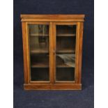 Dwarf bookcase, C.1900, stripped walnut. H.104 W.82 D.30