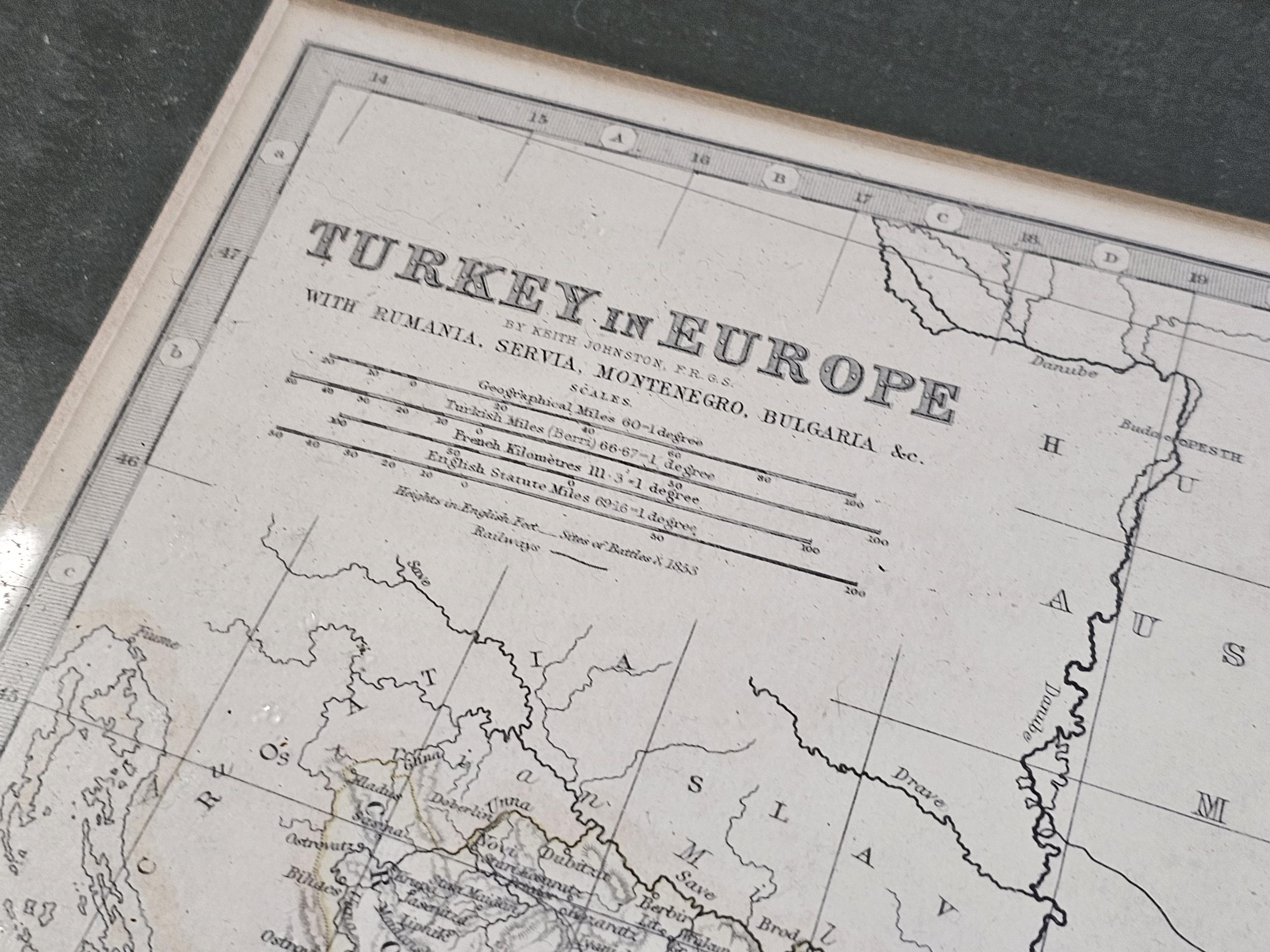 A pair of framed and glazed maps along with a similar map. Largest H.46 W.56cm. - Image 2 of 7