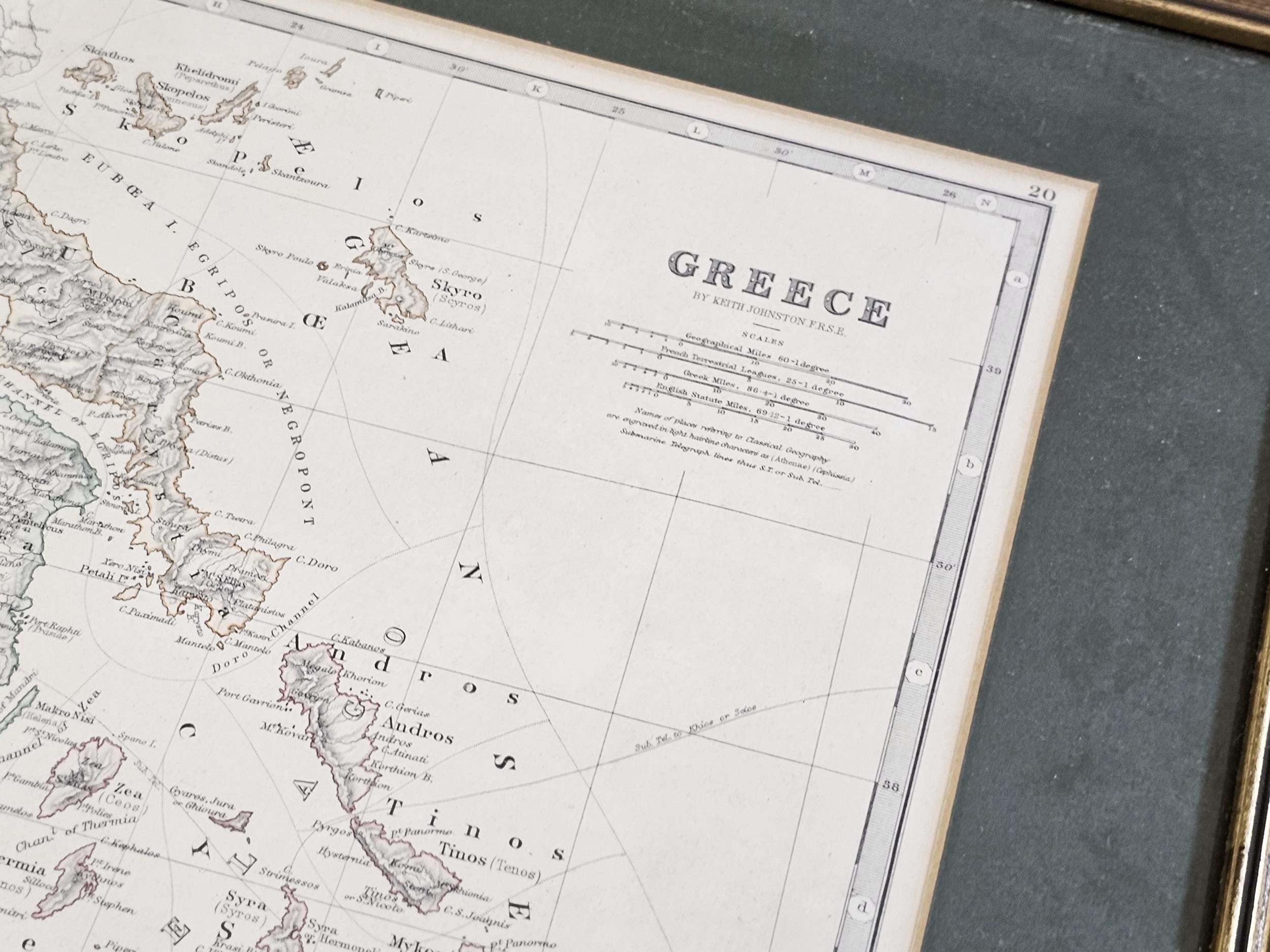 A pair of framed and glazed maps along with a similar map. Largest H.46 W.56cm. - Image 4 of 7