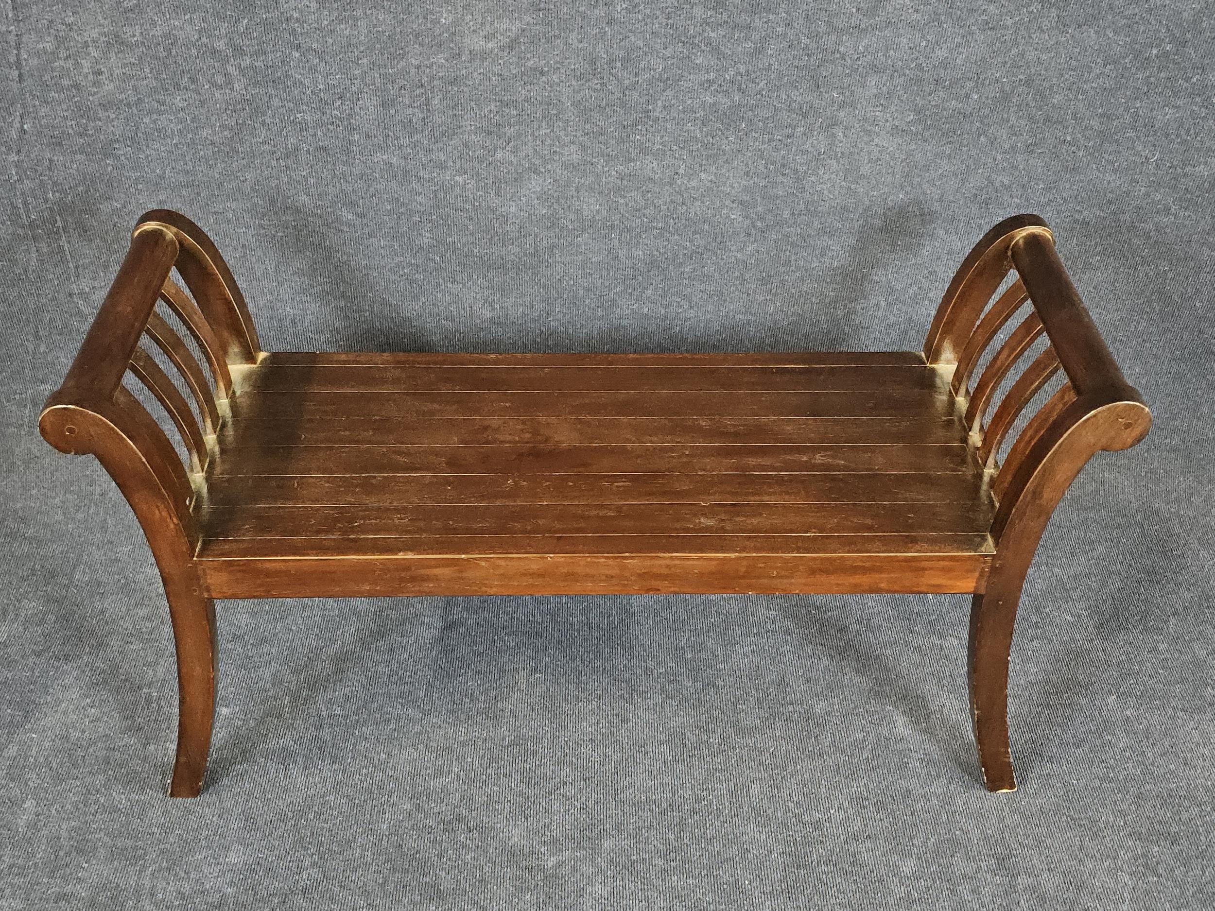 Window seat, Eastern teak 19th century style. H.60 W.104 D.37 - Image 2 of 4