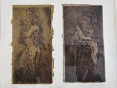 Jo Casey, Two Muses, limited edition print inscribed 3/20. Framed and glazed. H.43 W.35cm.