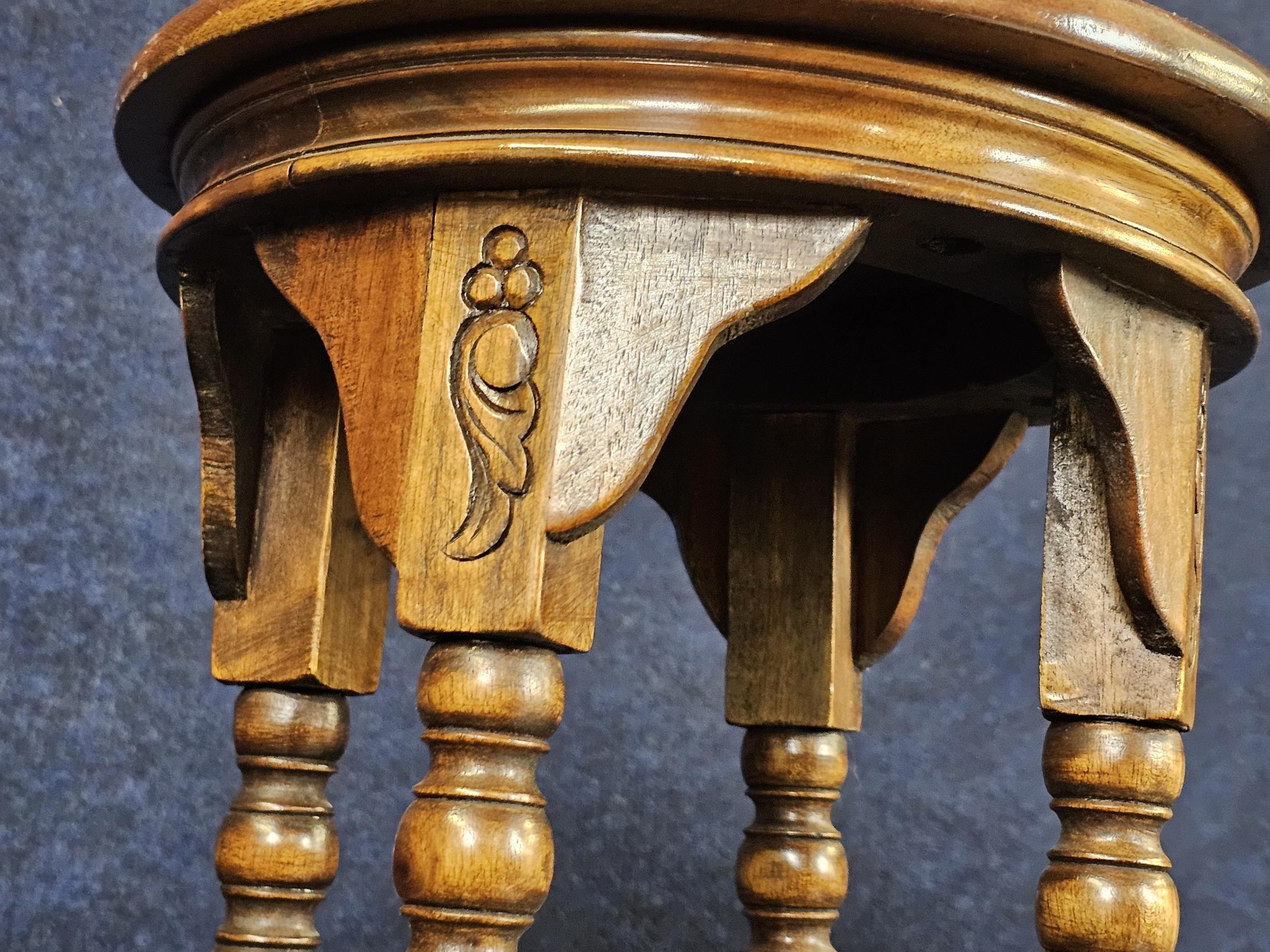 Three Eastern hardwood torcheres in the 19th century style. H.106 W.30 D.30cm. - Image 4 of 5