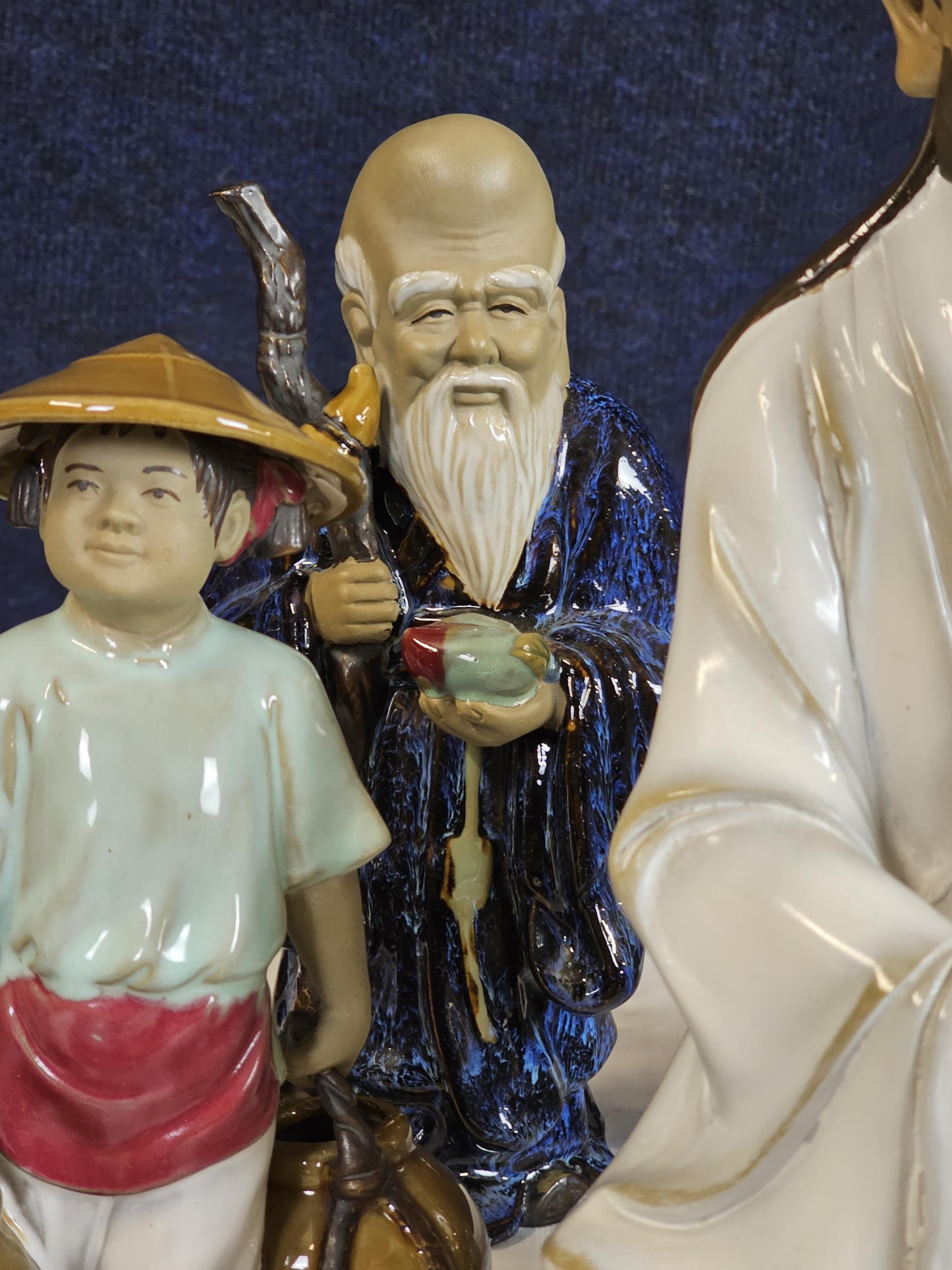 A large collection of Chinese Mudmen figures. Tallest is H.42cm. Most are in very good condition. - Image 6 of 6