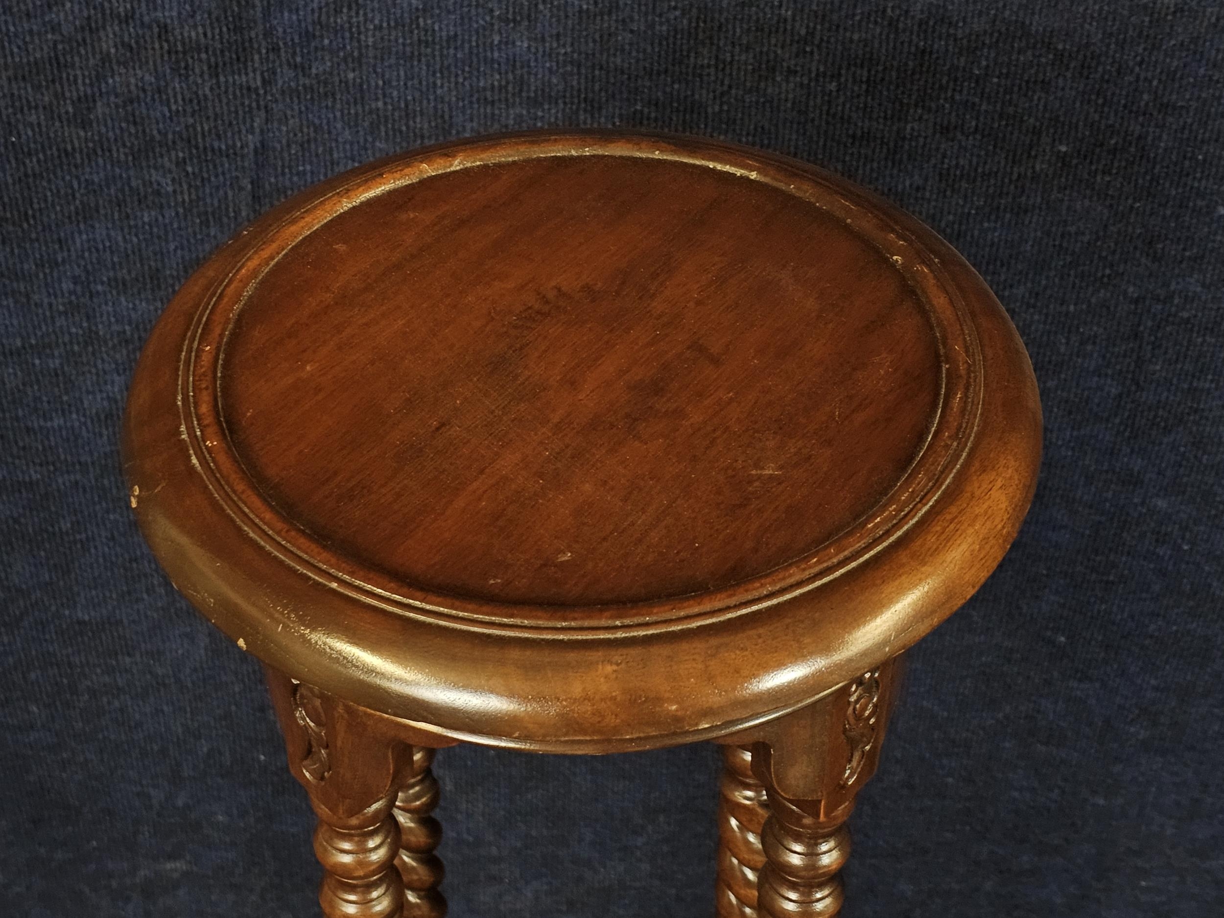 Three Eastern hardwood torcheres in the 19th century style. H.106 W.30 D.30cm. - Image 5 of 5