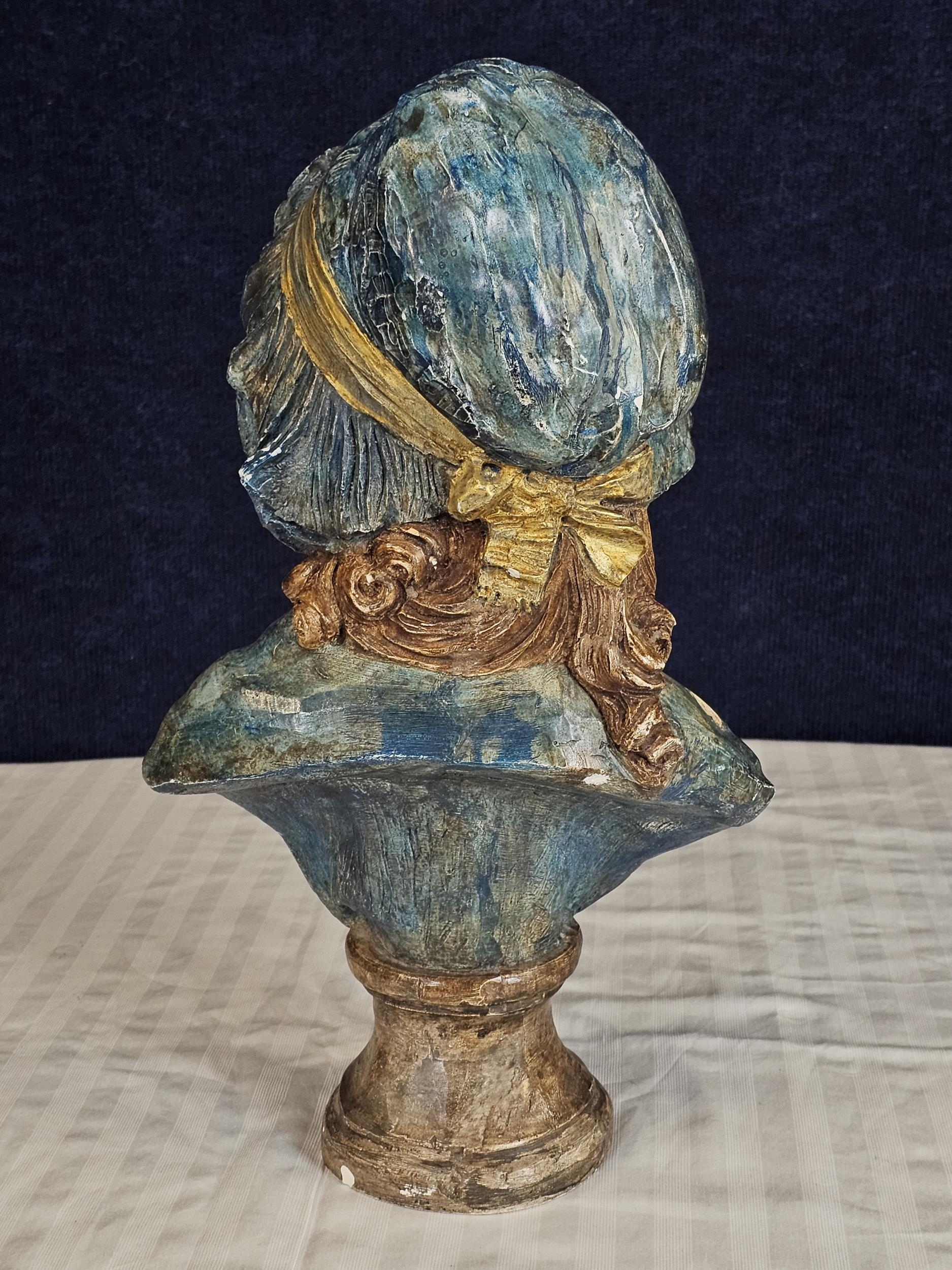 A painted plaster bust. H.46cm. - Image 5 of 6