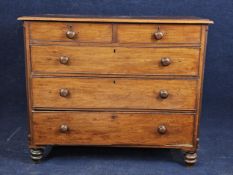 Chest of drawers, 19th century mahogany. H.103 W.122 D.60cm.