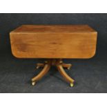 An early 19th century mahogany drop flap Pembroke table. H.72 W.120 D.100cm.