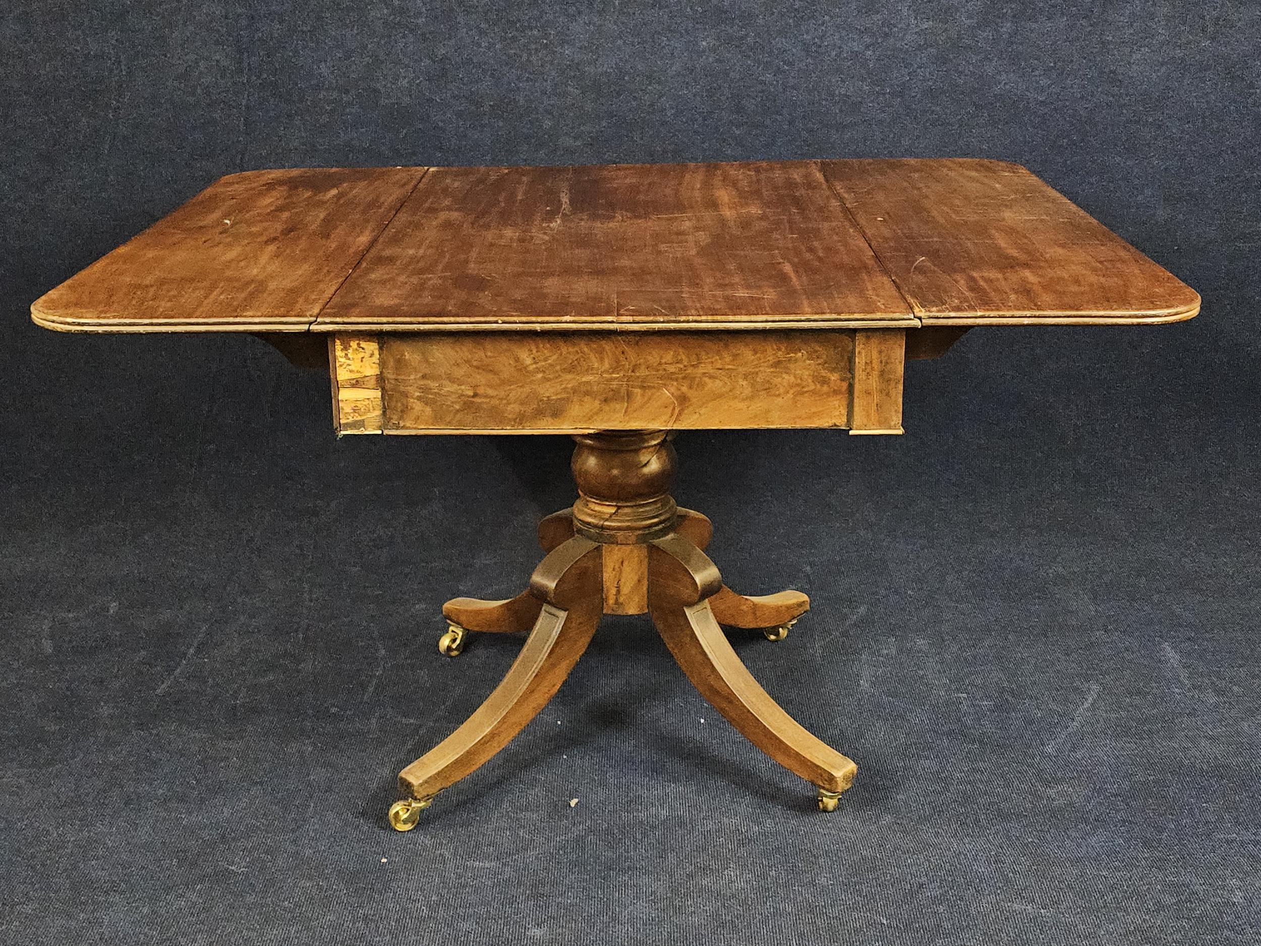 An early 19th century mahogany drop flap Pembroke table. H.72 W.120 D.100cm. - Image 3 of 8