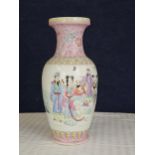 A large Polychrome Chinese Republic vase. H.46cm.