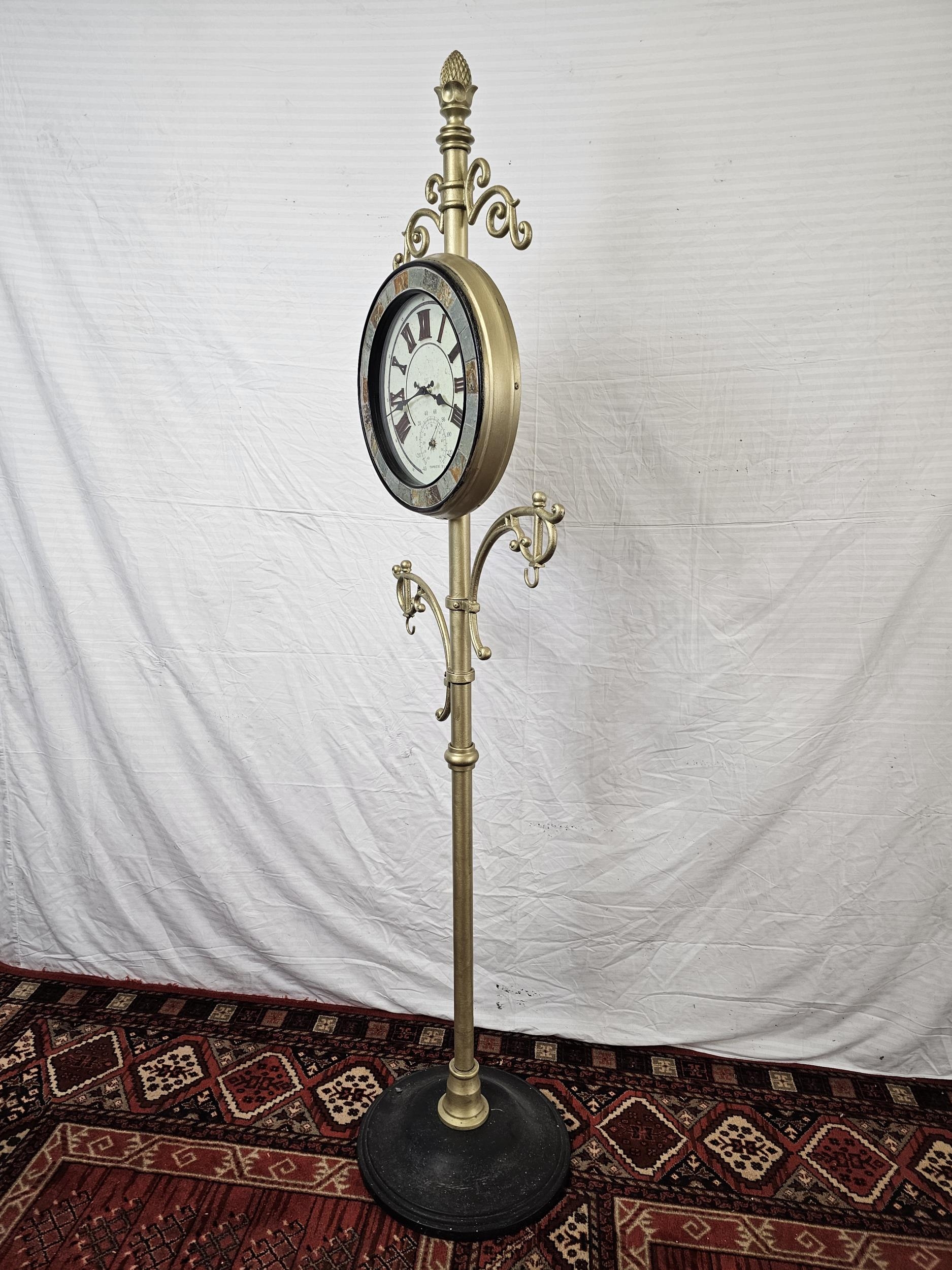 A Victorian style full height clock thermometer with modern battery powered movement. H.195cm. - Image 7 of 8