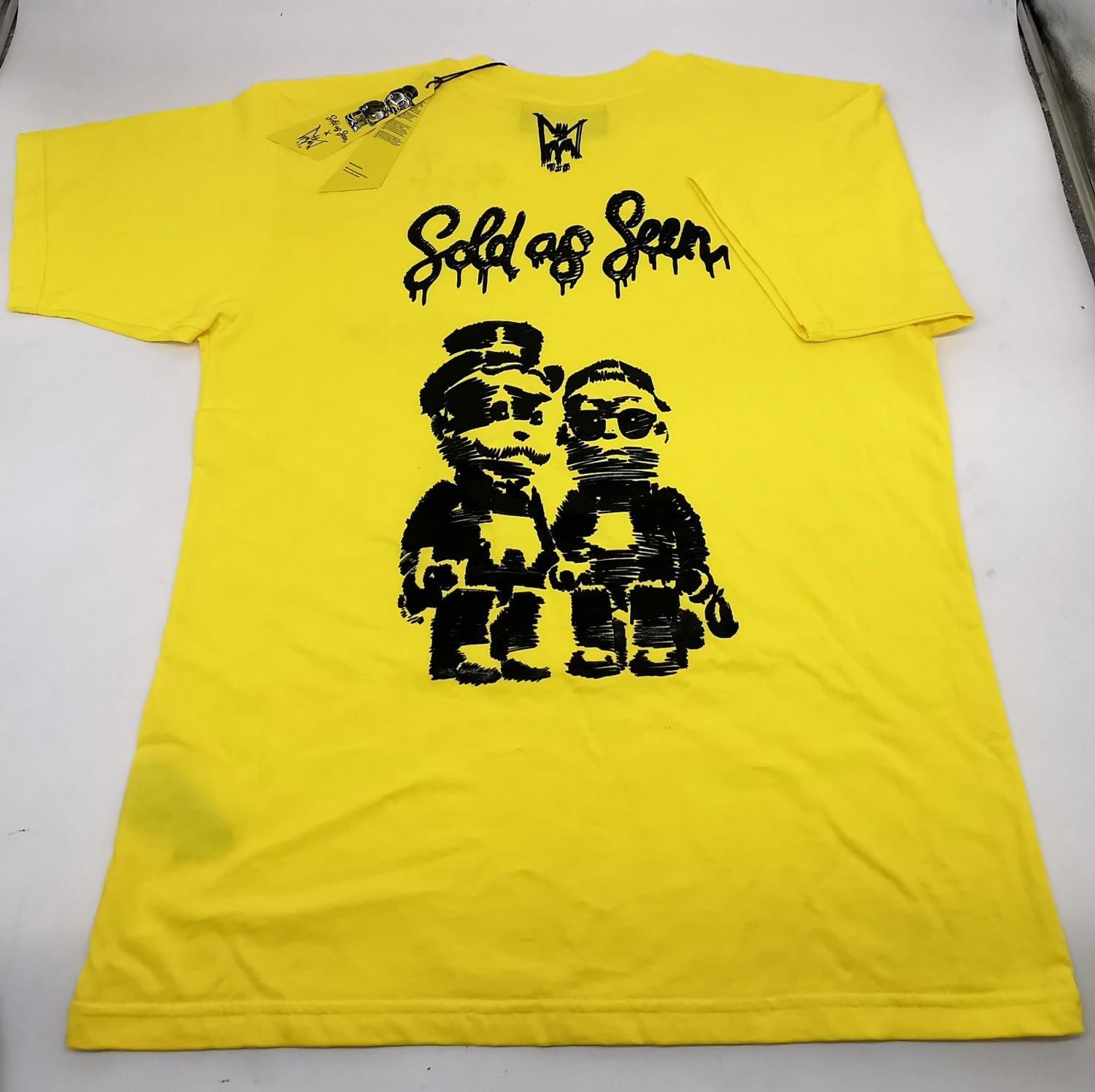 'Sold as Seen' signed T-shirt by the artist 'Alec Monopoly' size XS, measures 105cm from where the - Image 7 of 14