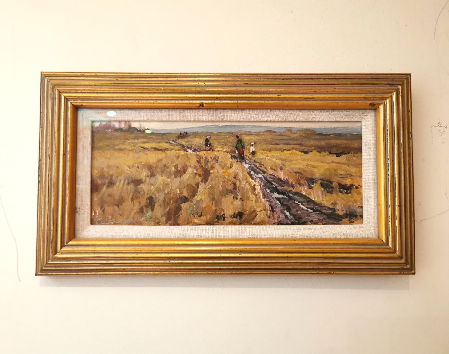 Ivan Petrovitch Selishev, Russian, (1928 - 2011), Summer Harvest, oil on board, signed. Framed and - Image 2 of 9