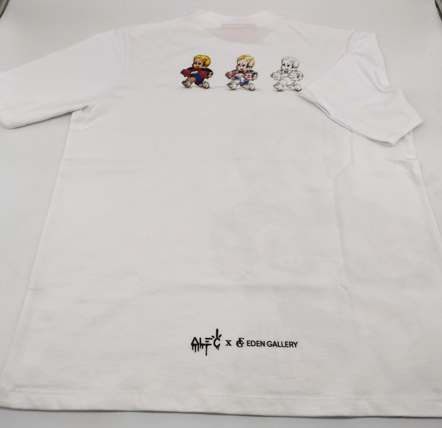 An 'Eden Gallery' Sold as Seen exhibition T-shirt by Alec Monopoly, Size small. With labels. - Image 7 of 10