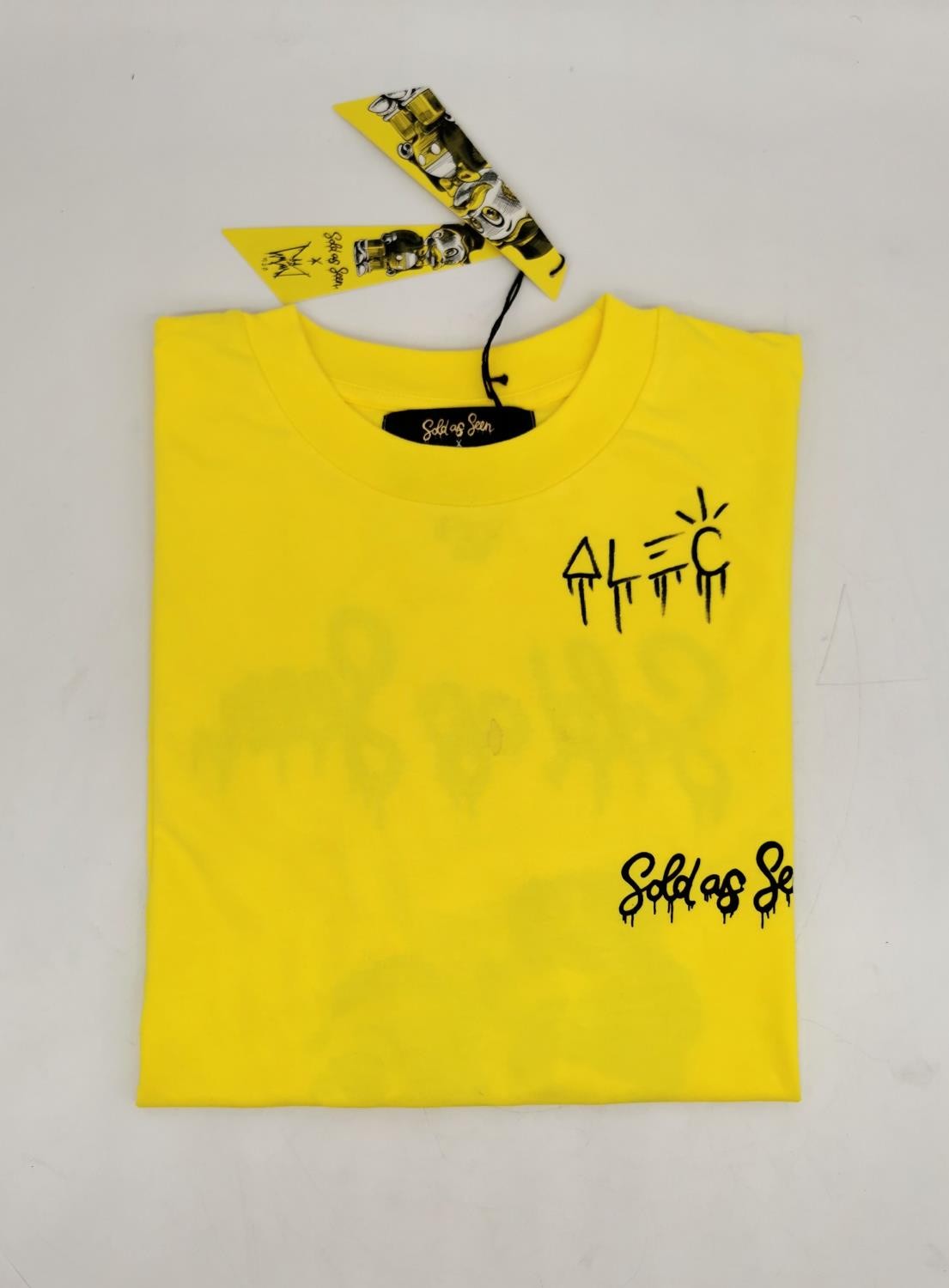 'Sold as Seen' signed T-shirt by the artist 'Alec Monopoly' size XS, measures 105cm from where the - Image 3 of 14