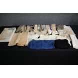 A collection of vintage lace and textiles. L.32 W.21cm. (box).
