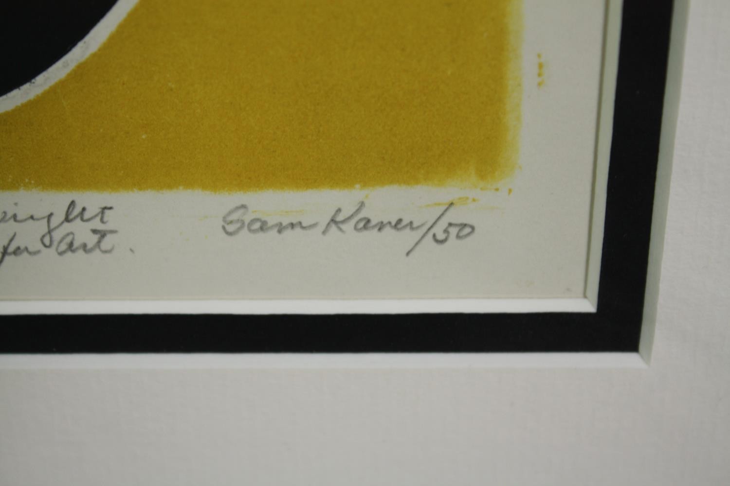 Sam Kaner (1924-1990), limited edition etching, signed, numbered and inscribed. mounted, unframed. - Image 5 of 7