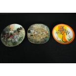 Three limited edition plates, to include Gustav Klimt and Clarice Cliff designs, includes one