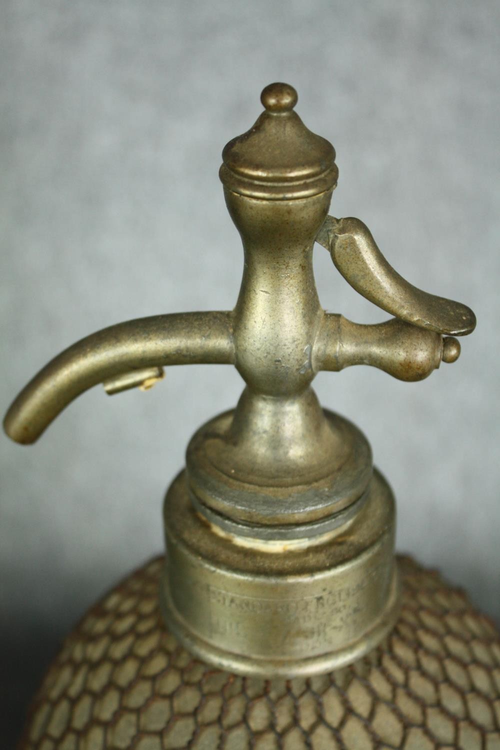 A vintage soda syphon, a glass vanity set, pewter etc. Syphon H.50cm. - Image 5 of 21