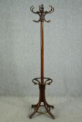 Coatstand, 19th century bentwood. H.187cm.