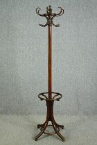 Coatstand, 19th century bentwood. H.187cm.