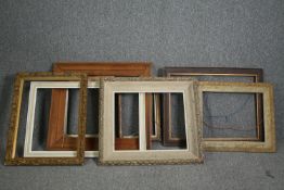 A miscellaneous collection of picture frames. H.63 W.82cm. (largest).