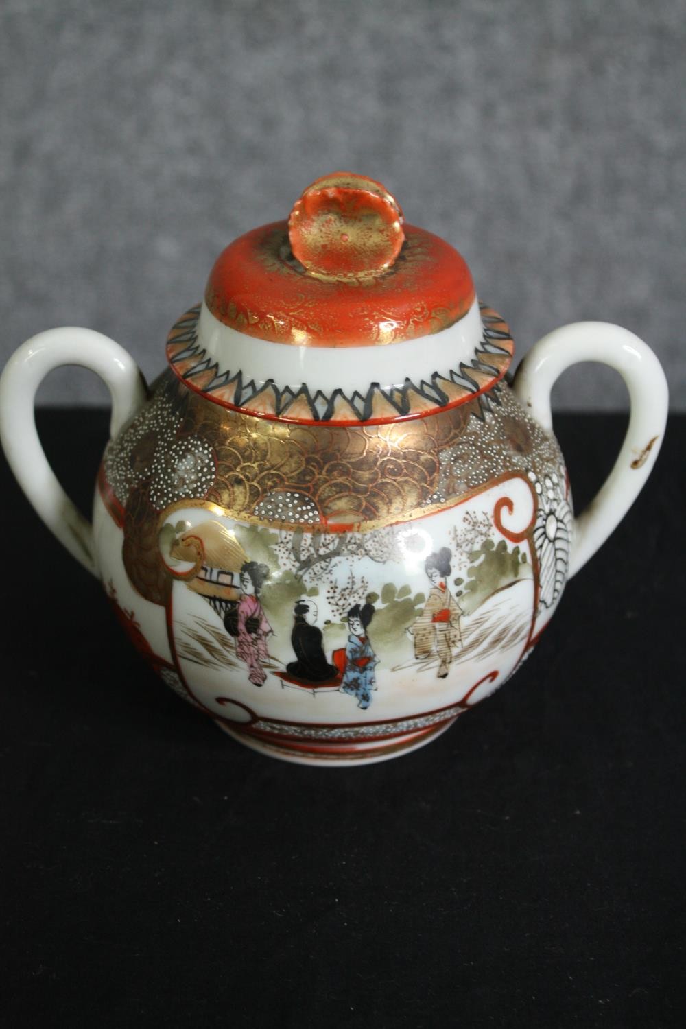 A Japanese Satsuma tea service. H.19cm. (largest). - Image 5 of 11