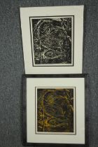 Sam Kaner (B.1924), two limited edition etchings, signed dated and inscribed. One is framed and