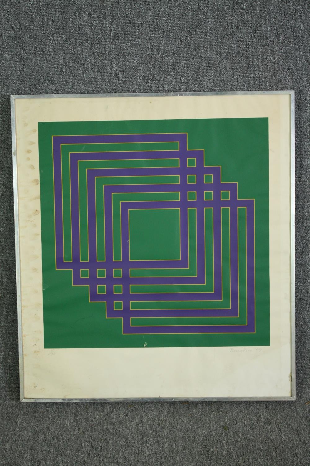 Brian Rice (B.1936), a framed lithograph, geometric design, signed and numbered limited edition. ( - Image 2 of 6