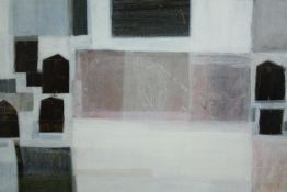 Anne Davies (B.1966), acrylic on board, abstract composition, label to the reverse; Christmas